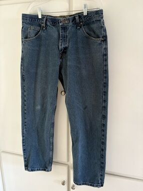 Wrangler Men's Dark Blue Straight Jeans